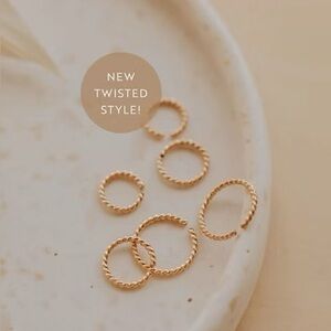 7mm Twisted Tiny Gold Hoops